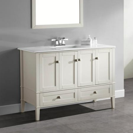 Wyndenhall Windham Soft White 48 Inch 2 Door Drawer Bath Vanity Wyndenhall Windham Soft White 48 Inch 2 Door Drawer Bath Vanity With
