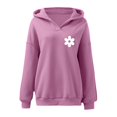 thumbnail image 5 of kamemir Comfort Hoodies for Anxiety Womens Oversized Sweatshirt Color Block Crew Neck Long Sleeve Shirt Casual Loose Pullover Top Y2K Clothes(Purple,XL), 5 of 6