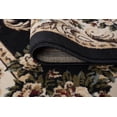 thumbnail image 6 of Traditional Area Rug (3-Piece Rug Set: (5' x 7', 20'' x 60'', 20'' x 32'')) Floral Black, Beige Indoor Set Easy to Clean, 6 of 9