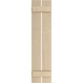thumbnail image 2 of Ekena Millwork 11 1/2"W x 36"H Rustic Two Board Spaced Board-n-Batten Sandblasted Faux Wood Shutters (Per Pair), Primed Tan, 2 of 11