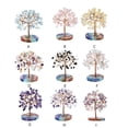 thumbnail image 4 of Natural Seven Color Crystal Crushed Stone Round Resin Base Lucky Tree Ornament Creative Desktop Crystal Crafts Decoration, 4 of 8