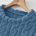 thumbnail image 5 of Sentuca Womens Pajamas Fuzzy Winter Warm Pullover and Pants Fleece Loungewear Soft 2 Piece Sleepwear Sets Blue, 5 of 8