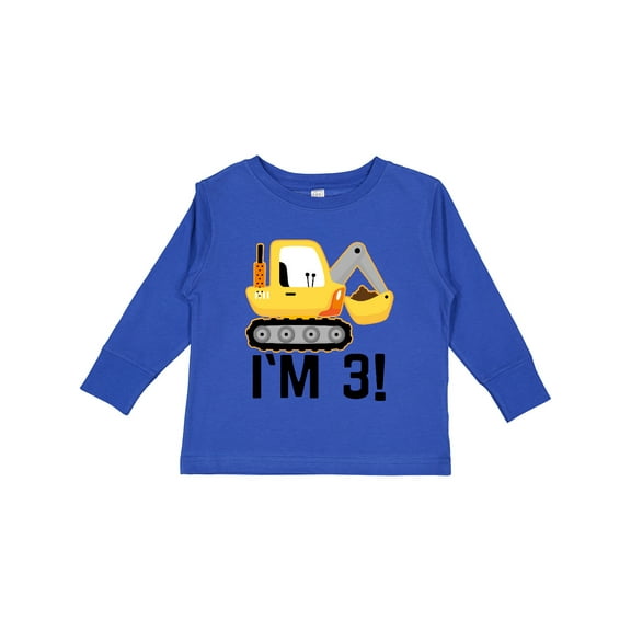 Inktastic 3rd Birthday Construction Party Boy Boys Long Sleeve Toddler T-Shirt