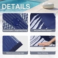 thumbnail image 3 of DEORAB 8'x10' Outdoor Rugs Patio Waterproof Outside Mat Reversible Plastic Camping Carpet,Navy blue & White, 3 of 9