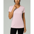 thumbnail image 3 of Real Essentials 5 Pack: Women's Dry Fit Short Sleeve V Neck Workout Top - Fitness Gym Athletic Yoga T-Shirt (Plus Available), 3 of 3