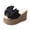 Black, variant on Women's Summer Bowknot Platform Slippers High Heel Shoes Slippers Green 37