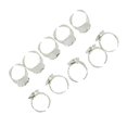 thumbnail image 1 of 2x 10x Base de Bisel Flor Filigrana Accesorios DIY Bricolaje Sunnimix  Anillos en blanco, 1 of 8