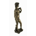 thumbnail image 3 of Statue de David de Michel-Ange - Reproduction en Résine Moulée à Froid avec Finition Bronzée Exquise - 12 Pouces de Hauteur - Idéal pour les Amateurs d'Art et de Décoration Intérieure, 3 of 4