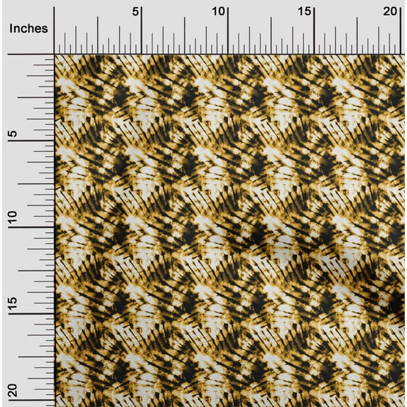 oneOone Velvet Dark Mustard Fabric Animal Skin Sewing Craft Projects Fabric Prints By Yard 58 Inch Wide-AIC