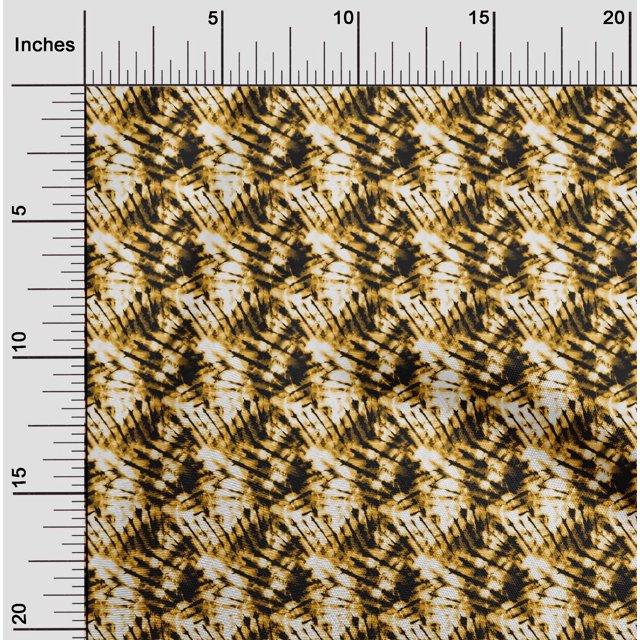 oneOone Polyester Lycra Dark Mustard Fabric Animal Skin Sewing Craft Projects Fabric Prints By Yard 56 Inch Wide-1DM