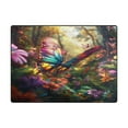 thumbnail image 2 of Non-Slip Area Rug 63x48in Indoor Washable Floor Mats Carpet Printed for Living Room, Bedroom, Home Decor Colorful Butterfly Scene, 2 of 7
