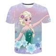 thumbnail image 2 of Anna Elsa niños camisetas niñas verano Elsa Frozen ropa bebé camisetas niños manga ropa camiseta 2 3 5 7 8 9-14 años 7T Gao Jinjia LED, 2 of 2