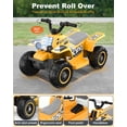 thumbnail image 4 of TOKTOO 6V 7Ah Powered Ride on ATV Toys, Electric Kids Car, 4 Wheeler Ride on Car w/ Music Player, Toddler Car for Boys Girls Aged 1-3 Years, Yellow, 4 of 8
