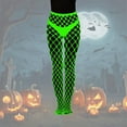 thumbnail image 2 of Glow In The Dark Fishnet Stockings With Striped Luminous Pattern Sheer Hollow Out Tights For Women Night Party Wear, 2 of 4