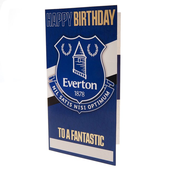 Everton Carte d'Anniversaire Personnalisée avec Autocollants