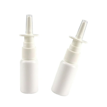Tineasur 10Pcs Plastic Empty Spray Bottles White with Cap Refillable for Travel