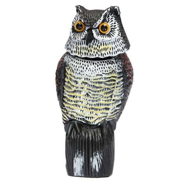Cuadrados con forma de búho señuelo, palomas, pájaros, de plástico, 38 x 11 cm