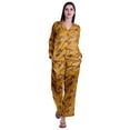 thumbnail image 5 of Moomaya Button Down Pajama Set For Women Notch Collar Nightwear Pants Loungewear, 5 of 6