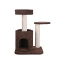 thumbnail image 4 of Armarkat Carpeted real wood Cat Tree Gym Scratching Post F3005 Coffee Brown 30 inch, 4 of 6