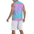 thumbnail image 2 of Honeii Multicolor Glitter print basktball shirt for men and women, Unisex basketball jersey for Theme party-XX-Large, 2 of 6
