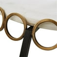 thumbnail image 5 of Uttermost Chainlink Contemporary Marble & Iron Side Table in White/Gold/Black, 5 of 6