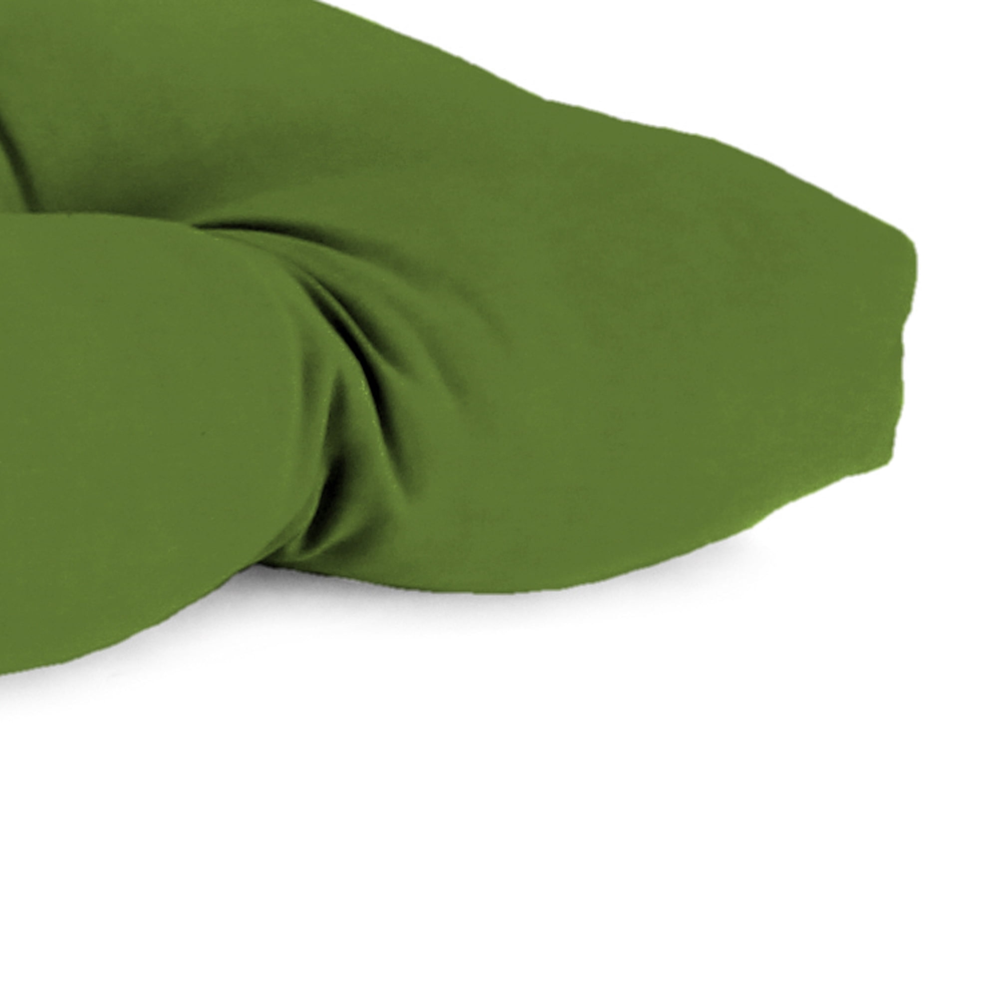 Jordan Manufacturing Sunbrella 44" x 18" Spectrum Cilantro Green Solid Rectangular Tufted Contoured Outdoor Wicker Settee Bench Cushion
