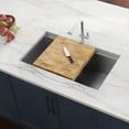 thumbnail image 4 of Ruvati USA RVA2445OAK 17 x 16 in. Thick End-Grain French Oak Butcher Block Solid Wood Cutting Board - Large, 4 of 7