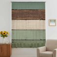 thumbnail image 3 of Green Brown Sheer Curtains 45 Inches Long, Country Wood Grain Abstract Stripe Light Filering Curtains, Breathable Simi Curtain Privacy Drapes for Kitchen Bathroom Lightweight Small Window Treatment, 3 of 9