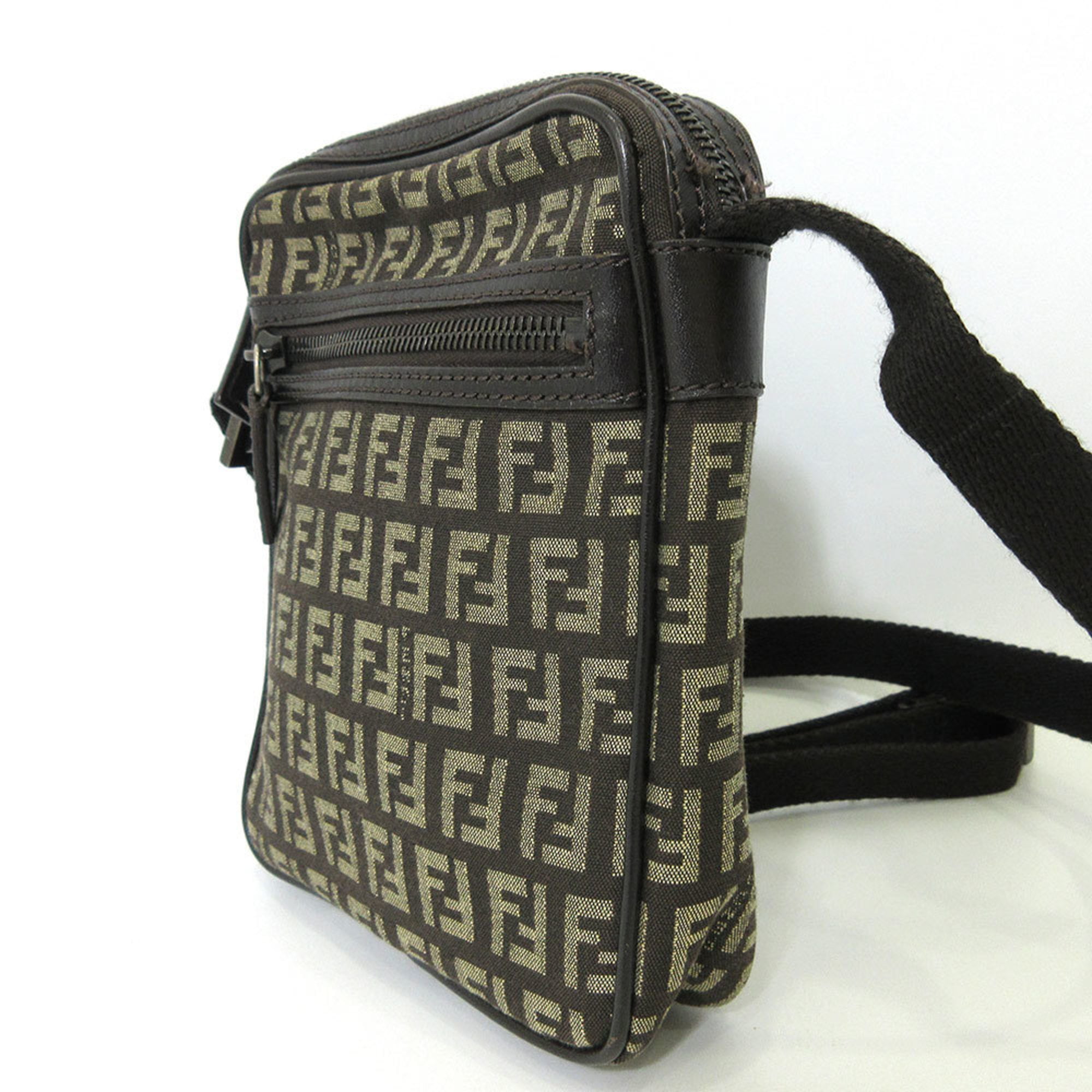 Authenticated Used FENDI Fendi Semi-Shoulder Bag 8BR036 Zucchino