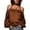 Coffee, variant on Off the Shoulder Tops for Women Plus Size Long Sleeve Halter Shirts Lightweight Solid Satin Top Going out Blouse