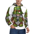 thumbnail image 2 of Wukai Fishing Gnome Print Men Hoodies Fleece Sweatshirts Long Sleeve Sweaters Pullover Fall Outfits Winter Clothes-XX-Large, 2 of 7