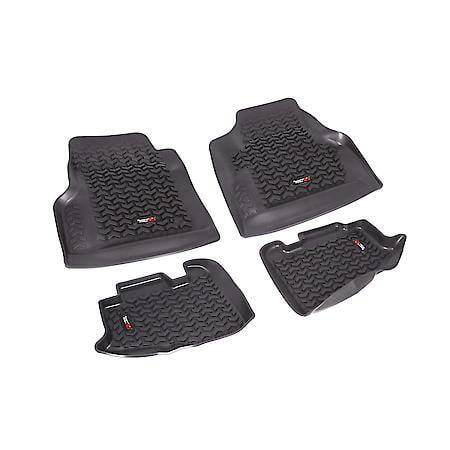 Pack of 2 Rugged Ridge 82950.01 All-Terrain Black Rear Floor Liner