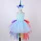 thumbnail image 4 of Vestido de tutú de unicornio y poni para niñas, vestido de tren arcoíris para fiesta de cumpleaños de niños, disfraces de princesa elegantes para niñas, disfraces de Halloween para niños, 4 of 5
