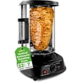 thumbnail image 1 of NutriChef Vertical Rotating Turkey & Shawarma Oven | Rotisserie, Shawarma, & Kebab Machine | Stain-Resistant, Energy-Efficient | Heat-Resistant Door | Includes Kebab Rack & 7 Skewers | Stainless Steel, 1 of 5