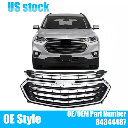 84344487 For 2018-2021 Chevrolet Traverse Chrome Front Bumper Grille Mesh Grill