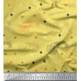 thumbnail image 1 of Soimoi polyester Crepe Fabric Paisley & Jamdani Printed Fabric 1 Yard 52 Inch Wide, 1 of 2
