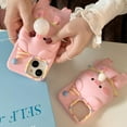 thumbnail image 6 of Pink Pig Phone Case Compatible with iPhone 13/14, Cute 3D Cartoon Piggy Funny Animal Blowing Bubbles Shockproof Silicone Soft Case, 6 of 12