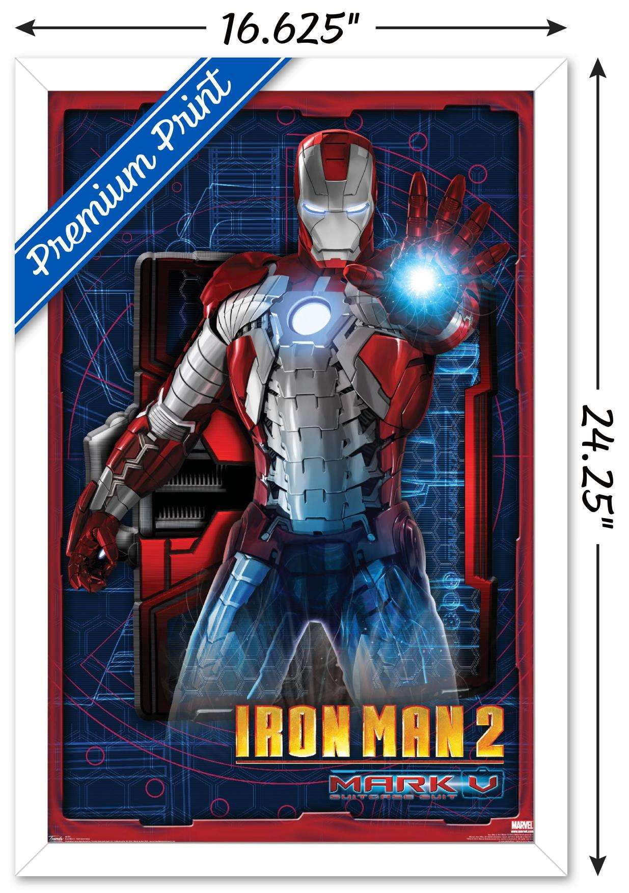 Marvel Cinematic Universe - Iron Man 2 - Briefcase Armor Wall Poster, 14.725" x 22.375", Framed