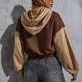 thumbnail image 2 of Sudadera con capucha NikouMX de manga larga con cintura elástica y bloques de color para mujer, 2 of 2