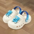 thumbnail image 2 of LIIPEE Girls Boys Slippers Summer Cute Cartoon Animal Closed Toe Non- Soft Sole On Water Shoes Toddler Leisure Beach Slipper,White,1.5-2.5 Years, 2 of 4