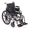 Invacare - TRSX58FBP / T93HAP Tracer SX5 Wheelchair, with Desk Length Arms and T93HAP Hemi Footrests with Heel Loops, 18" Seat Width