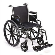 Invacare - TRSX58FBP / T93HAP Tracer SX5 Wheelchair, with Desk Length Arms and T93HAP Hemi Footrests with Heel Loops, 18" Seat Width