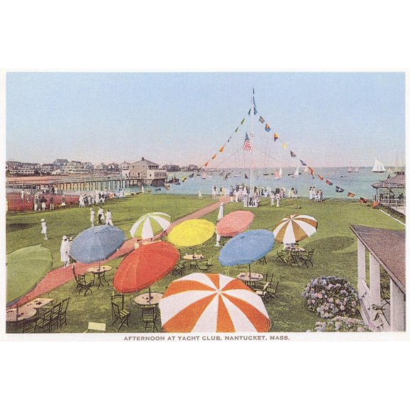 Art.com Yacht Club, Nantucket, Massachusetts Art Print, 18" x 12"