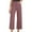 Watermelon Red, variant on Ashirexll Wide Leg Pants for Women, Winter Women Pants, Solid Color Pocket Slim Cropped Wide Leg Pants with Modern Casual Style
