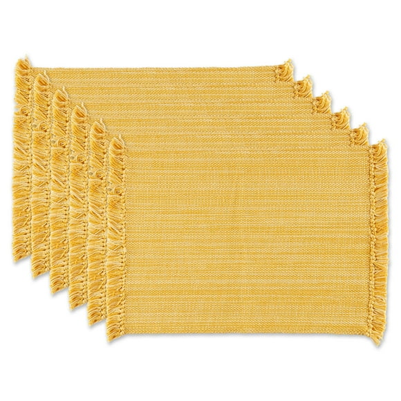 Juego de manteles individuales DII Variegated Apricot 100% algodón, 6 piezas