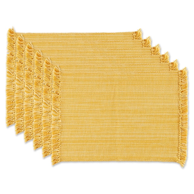 Juego de manteles individuales DII Variegated Apricot 100% algodón, 6 piezas