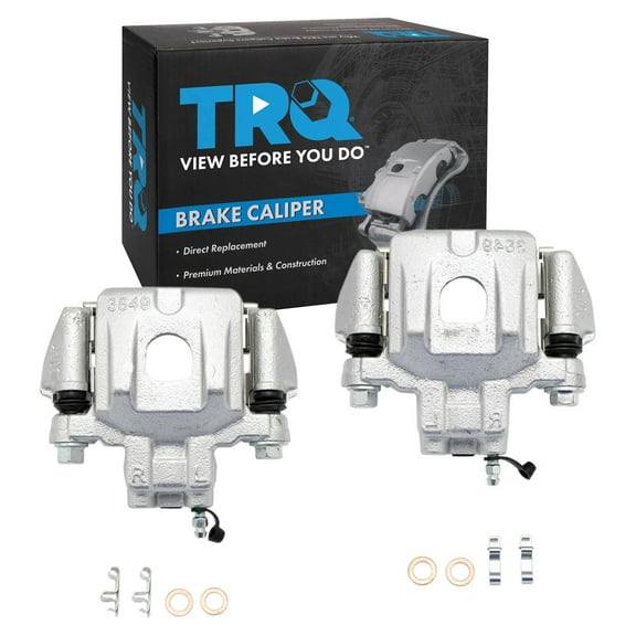 TRQ Rear Brake Caliper Set Compatible with 2004-2007 Toyota Highlander