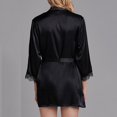 thumbnail image 3 of Gibobby Batas de mujeres Pijama de seda de hielo, camisón de verano para mujer, de baño de encaje Sexy de seda de verano para mujer, de mañana, servicio a domicilio(Negro,Talla única), 3 of 4