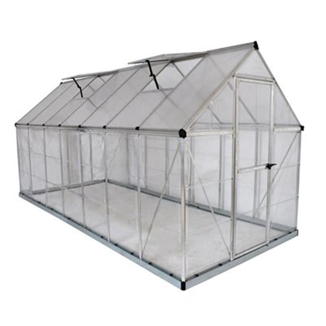 Palram HG5514 Hybrid Greenhouse 6 x 14 ft. Silver by Palram