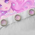 thumbnail image 4 of Homewish Cartoon Mermaid Princess Blackout Curtains Set of 2 (52x84 Each),Ocean Animal Window Curtains,Blue Pink Curtains and Drapes For Girls Kids,Breathable Home Decor, 4 of 6